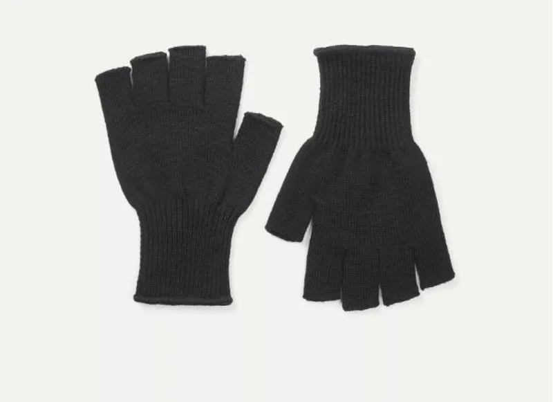 Sealskinz Solo Merino Fingerless Mitt - Black